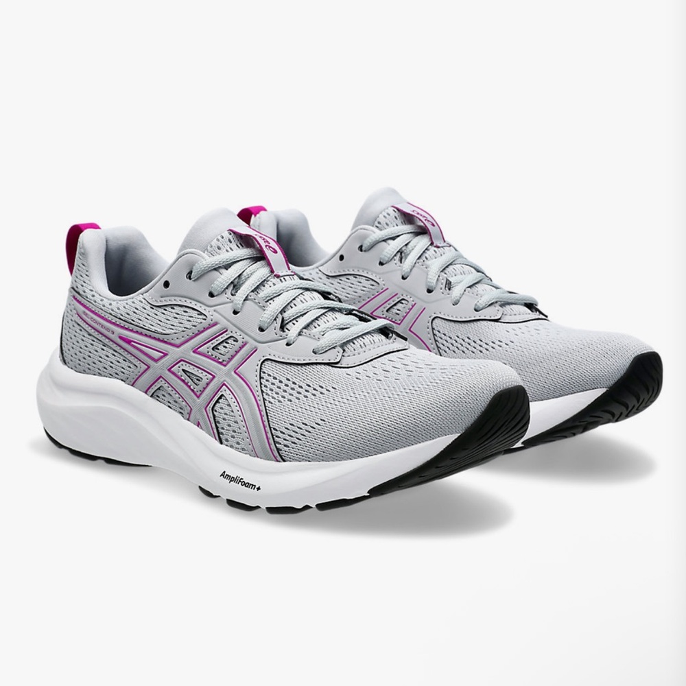 ASICS Gel-Contend 9 Women's Gray and Pink Athletic Shoes